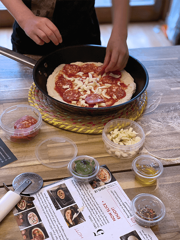 making pizza at home